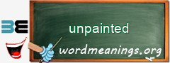 WordMeaning blackboard for unpainted